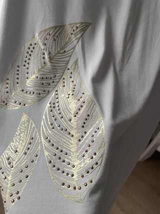 Camiseta Antea Talla 42 con Estampado de Hojas