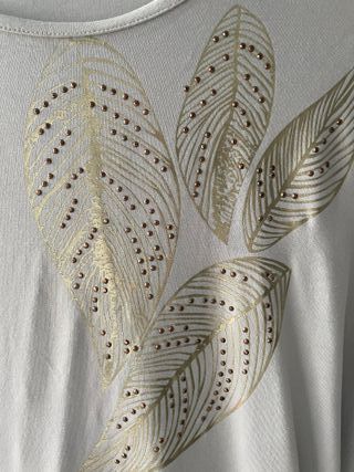 Camiseta Antea Talla 42 con Estampado de Hojas