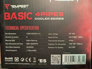 Tempest Basic 4Pipes Ventilador CPU