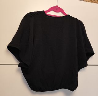 Top cruzado negro Zara
