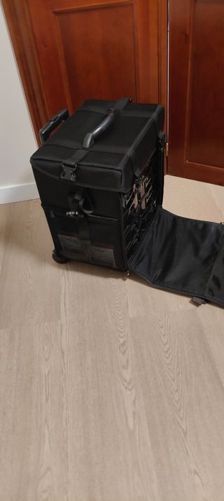 Maletín Carrito Maquillaje Profesional Negro