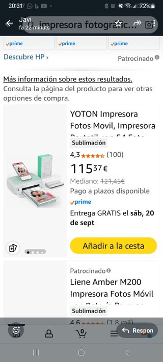 Impresora YOTON Fotos Móvil Sublimación