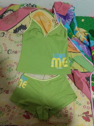 Pijama Verano Verde Love Me