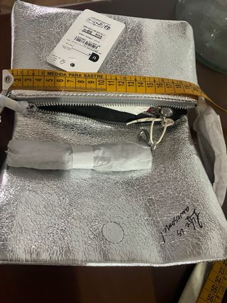 Bolso plateado pequeño Desigual
