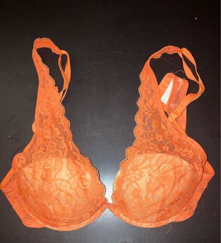 Sujetador naranja de encaje