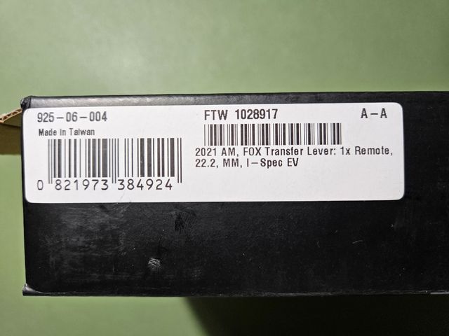 Mando Tija Fox Transfer Remote Lever Kit