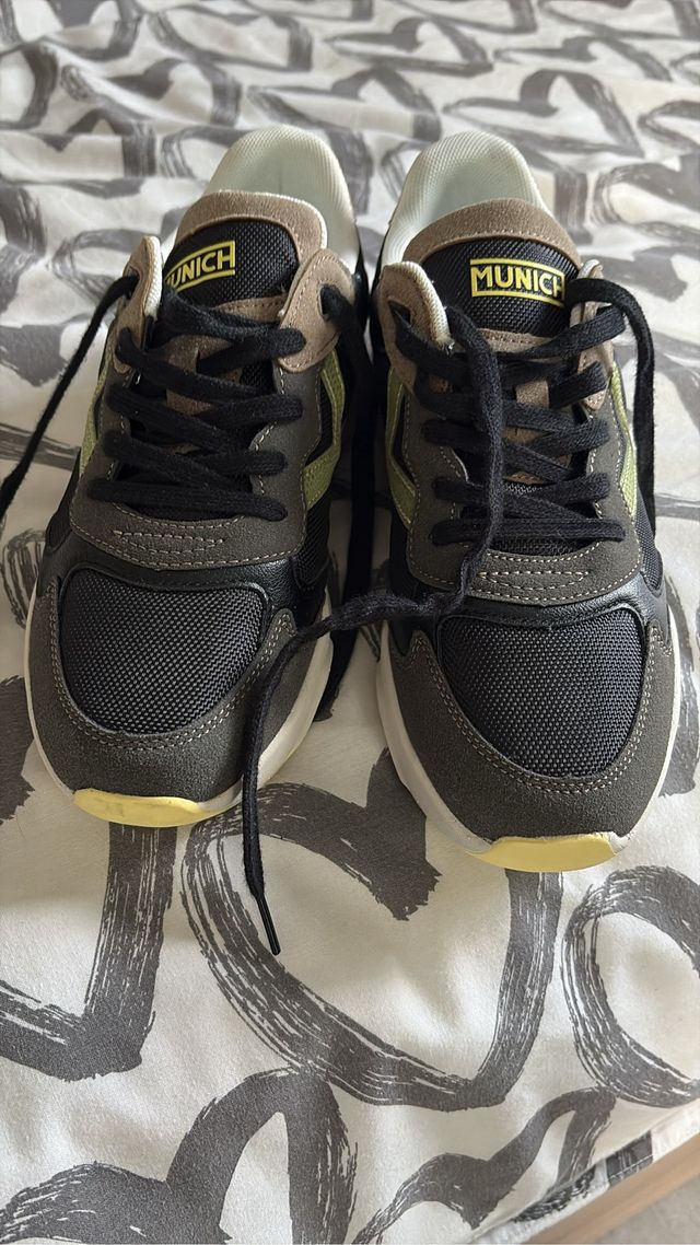 Scarpe Munich Donna Nere/Verdi Tg 40