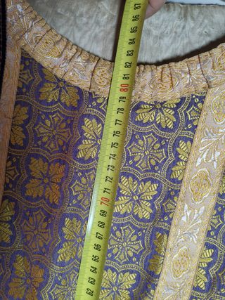 Casulla Litúrgica Antigua Brocado Guitarra