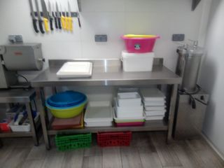 Mesa de trabajo acero inoxidable carnicería