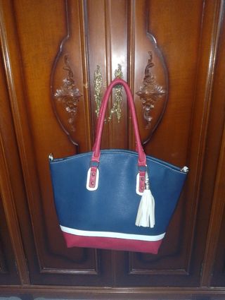 Bolso Azul y Rojo