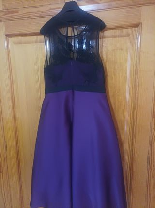 Vestido de fiesta Coast negro y morado