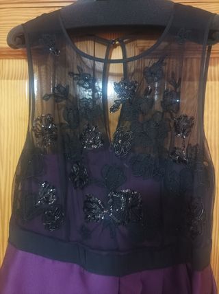 Vestido de fiesta Coast negro y morado