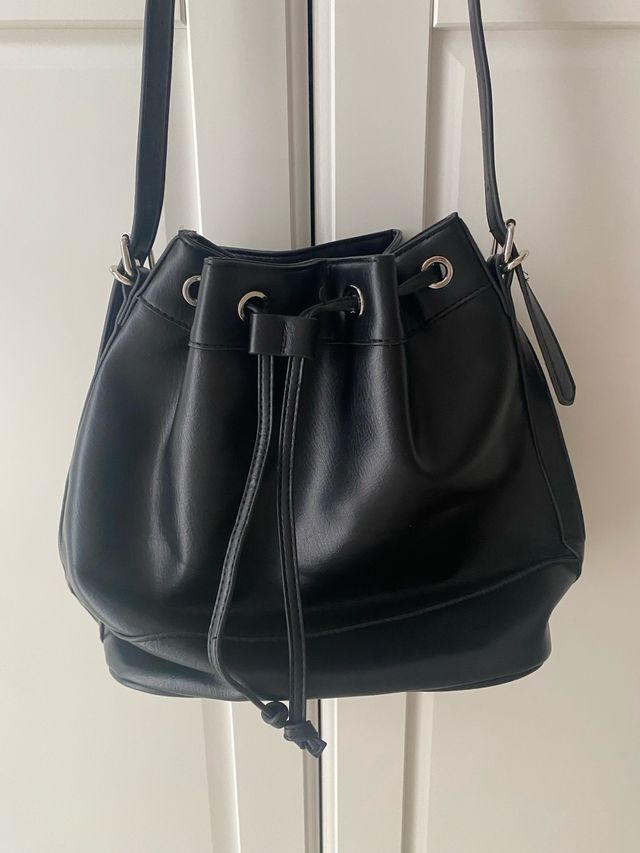 Borsa a secchiello nera