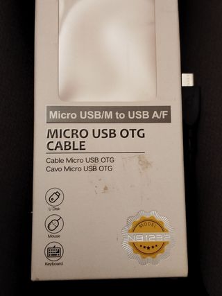Cable Micro USB OTG 15cm.