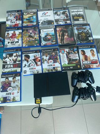 PlayStation 2 Negra con Juegos