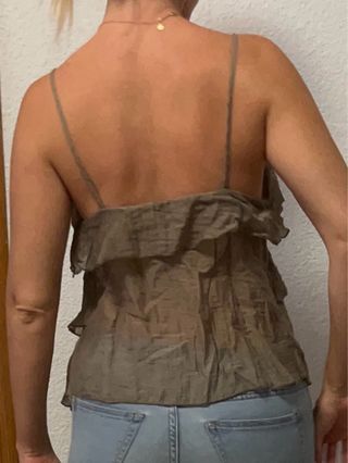 Top Zara caqui S