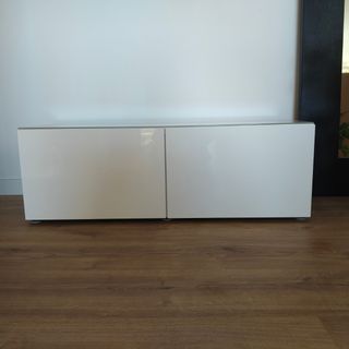 Mueble Ikea Blanco Brillo Modelo Besta