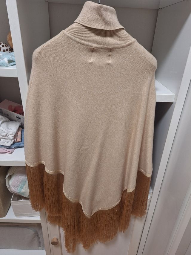 Poncho Free People Beige/Marrón Talla Única