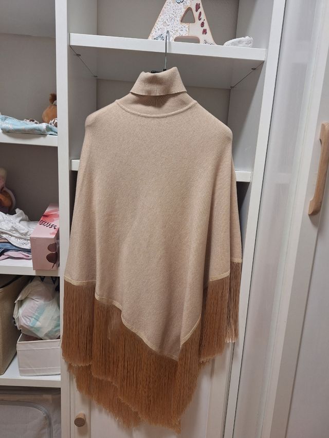 Poncho Free People Beige/Marrón Talla Única