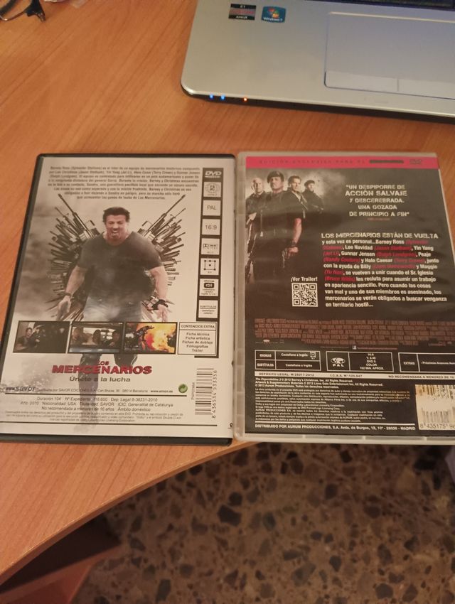 LOS MERCENARIOS 1 y 2 DVD