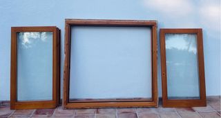 Ventana de madera doble