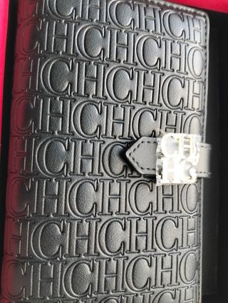 Cartera Tarjetero Carolina Herrera Negra nueva 
