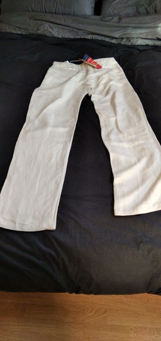 Pantalón Armani Beige Lino y Viscosa
