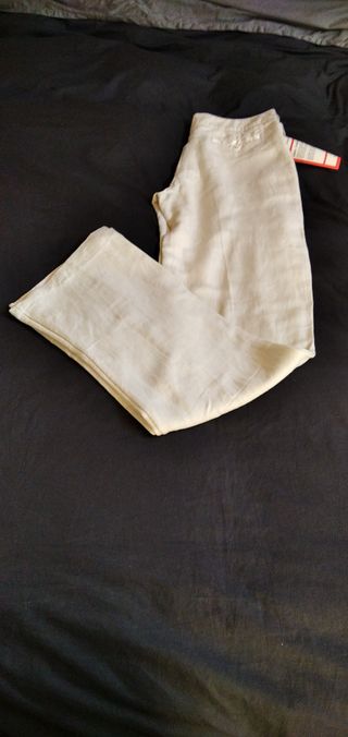 Pantalón Armani Beige Lino y Viscosa