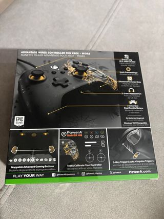 Mando Xbox PowerA Advantage Midas Negro/Dorado