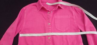 Camisa vaquera fucsia Zara