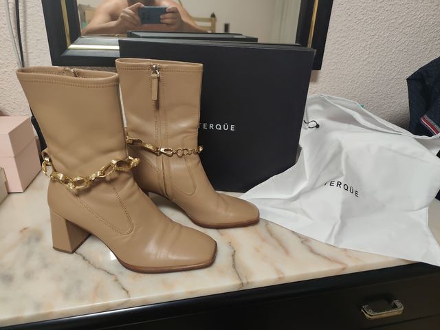 Botas Uterqüe Mujer Beige