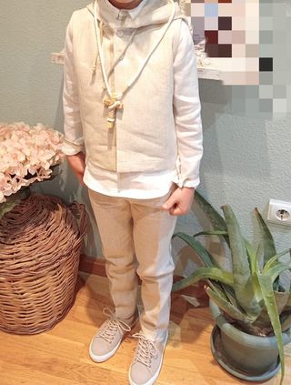 Traje de comunión niño beige