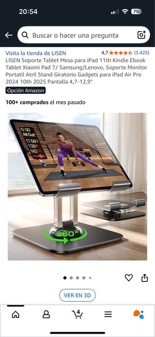 Soporte Mesa Giratorio para Tablet LISEN