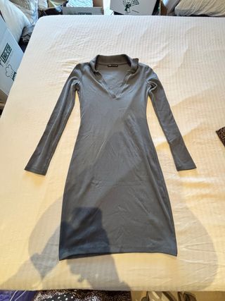 Vestido Zara Gris Talla S