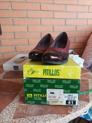 Zapatos Pitillos Burdeos Talla 41