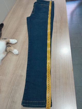 Pantalón Vaquero pitillo azul  de algodón y elasta