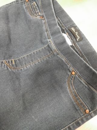 Pantalón Vaquero pitillo azul  de algodón y elasta
