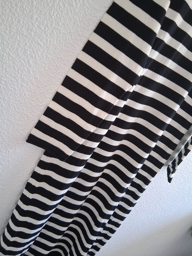 Vestido largo rayas blanco y negro T. XS/S