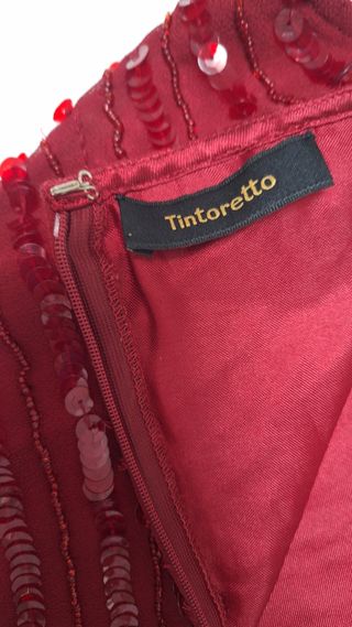 Top fiesta vintage burdeos  lentejuelas