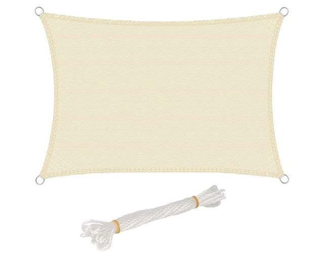 Vela de sombra color crema 5x7m