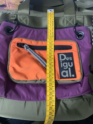 Bolso Mochila Desigual Voyager Verde y Morado