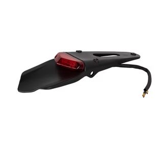 Portamatriculas Moto con Luz LED Roja