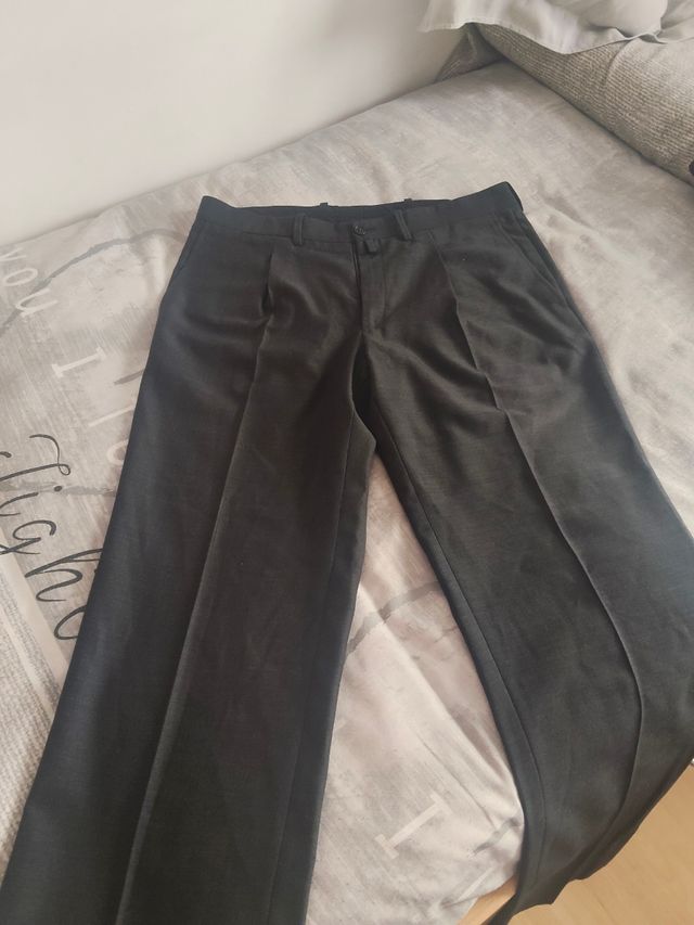 2 Pantalones de vestir grises para hombre