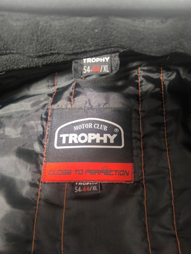 Chaqueta Motorista Trophy Negra y Gris hombre