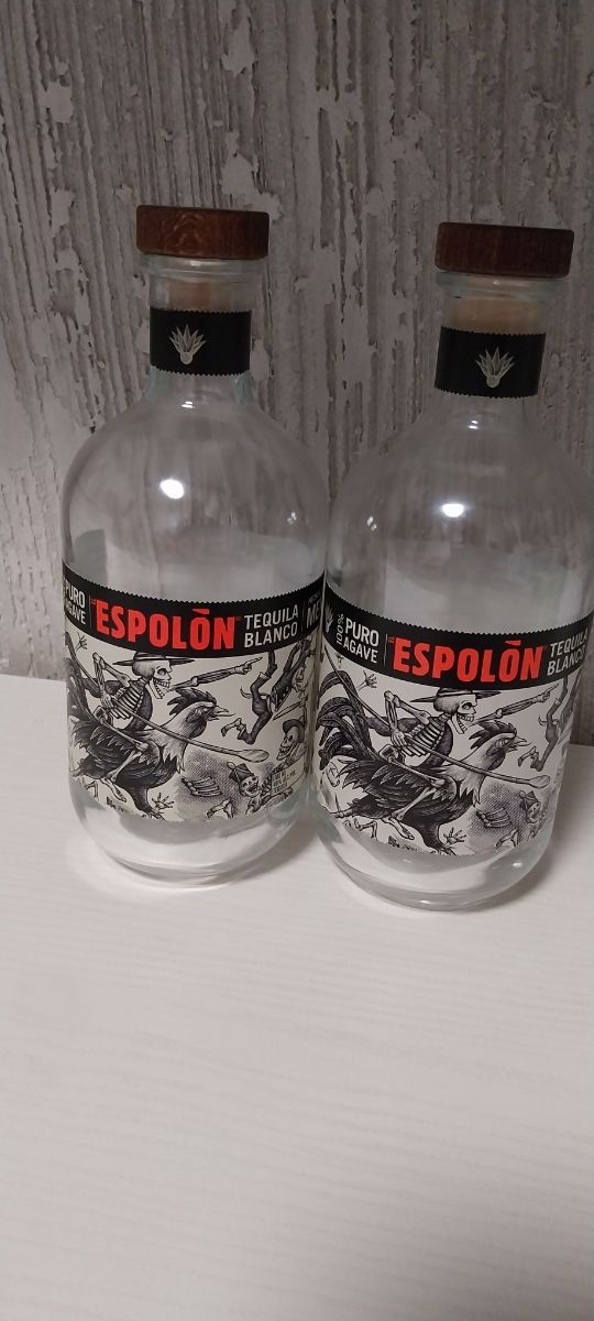 2 Bottiglie Vuote Espolon Tequila