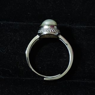 Anillo Acero Inoxidable Perla Agua Dulce
