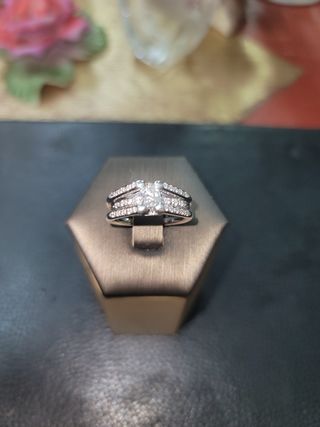 Sortija Oro Blanco y Brillantes