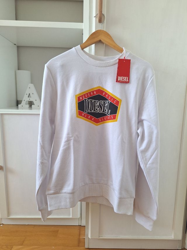 Sudadera Diesel Hombre Talla L Blanca