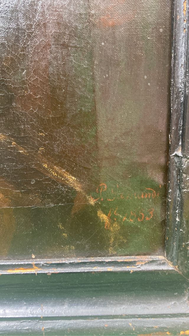 Beata Pintura a óleo do século XIX