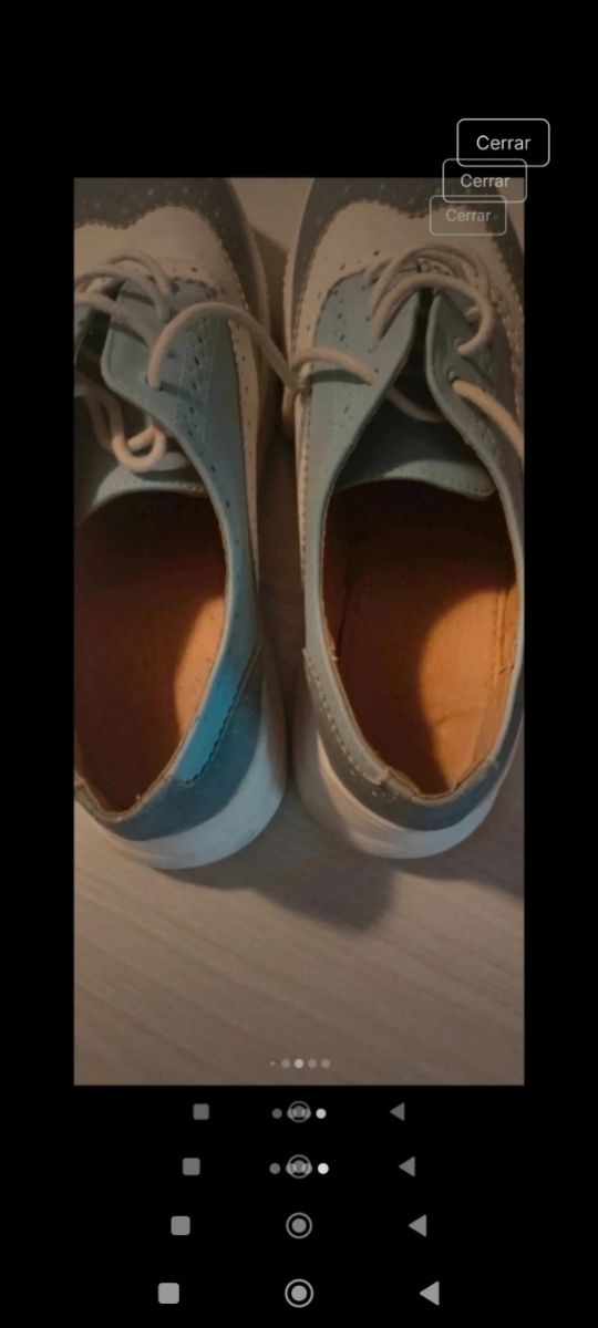 Zapatos Oxford con cordones azul y blanco